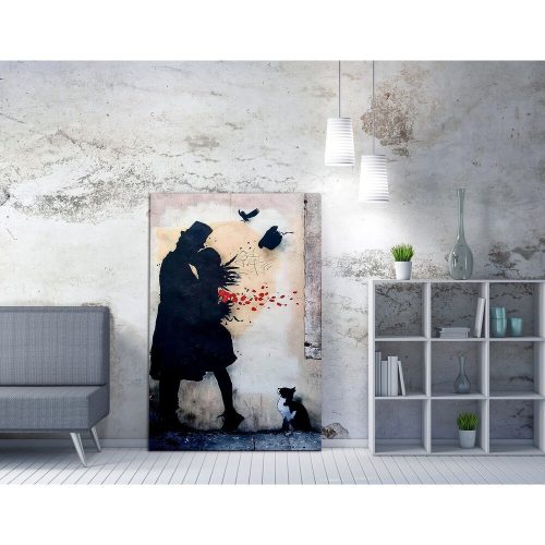 Street Art Canvas Painting by Kenny Random, 50x70 cm