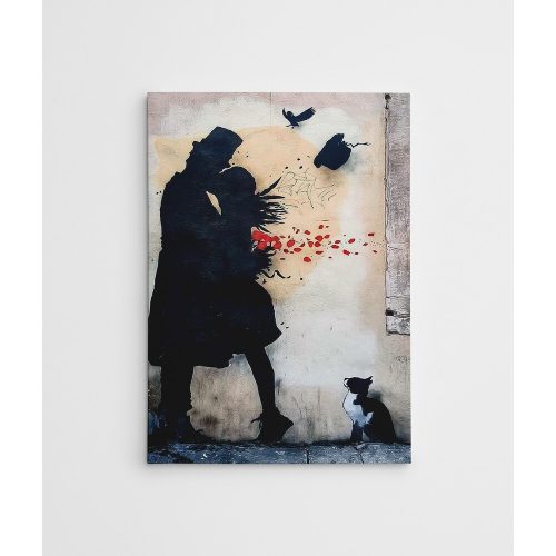 Street Art Canvas Painting by Kenny Random, 50x70 cm
