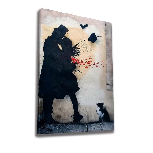 Street Art Canvas Painting by Kenny Random, 50x70 cm