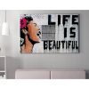 Banksy Decorative Canvas Painting, 50x70 cm, Framed