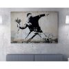 Rage, Flower Thrower Canvas Art by Banksy, 50x70 cm