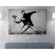 Rage, Flower Thrower Canvas Art by Banksy, 50x70 cm
