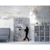 Banksy Decorative Canvas Painting, 50x70 cm, Framed