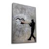 Banksy Decorative Canvas Painting, 50x70 cm, Framed