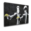 Banksy Decorative Canvas Painting, 50x70 cm, Framed