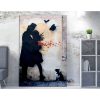 Banksy Decorative Canvas Painting, 70x100 cm, Framed