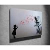 Banksy Decorative Canvas Painting, 70x100 cm, Framed