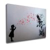 Banksy Decorative Canvas Painting, 70x100 cm, Framed
