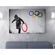 Banksy Decorative Canvas Painting, 70x100 cm, Framed