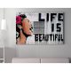 Banksy Decorative Canvas Painting, 70x100 cm, Framed