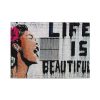 Banksy Decorative Canvas Painting, 70x100 cm, Framed