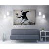 Banksy Decorative Canvas Painting, 70x100 cm, Framed