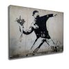 Banksy Decorative Canvas Painting, 70x100 cm, Framed