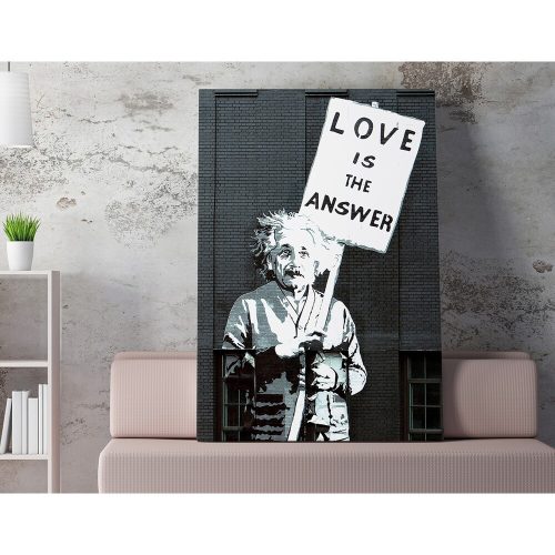 Banksy Decorative Canvas Painting, 70x100 cm, Framed