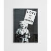 Banksy Decorative Canvas Painting, 70x100 cm, Framed