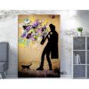Banksy Decorative Canvas Painting, 70x100 cm, Framed