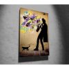 Banksy Decorative Canvas Painting, 70x100 cm, Framed