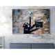 Banksy Decorative Canvas Painting, 70x100 cm, Framed