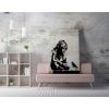 Banksy Decorative Canvas Painting, 70x100 cm, Framed