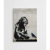 Banksy Decorative Canvas Painting, 70x100 cm, Framed
