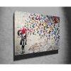 Banksy Decorative Canvas Painting, 70x100 cm, Framed