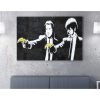 Banksy Pulp Fiction Canvas Art, 70x100 cm, Framed