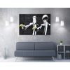 Banksy Pulp Fiction Canvas Art, 70x100 cm, Framed