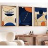 Elegant 3-Piece Framed MDF Painting Set, 50x70 cm