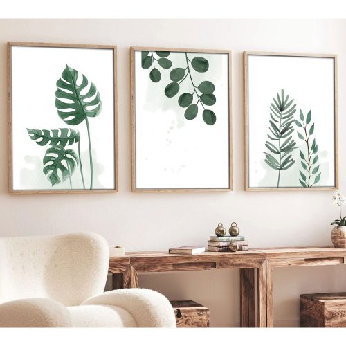 Elegant 3-Piece Framed MDF Painting Set, 50x70 cm