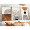 Elegant 3-Piece Framed MDF Painting Set, 50x70 cm