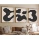Elegant 3-Piece Framed MDF Painting Set, 50x70 cm