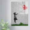 Banksy Tempered Glass Art, 30x45 cm, 4mm Thick