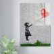 Banksy Tempered Glass Art, 30x45 cm, 4mm Thick
