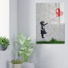 Banksy Tempered Glass Art, 30x45 cm, 4mm Thick