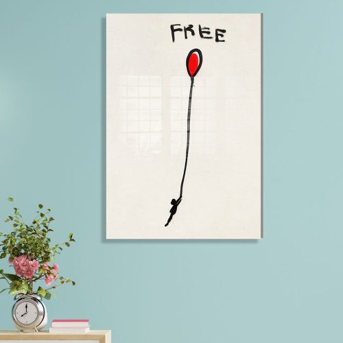 Banksy Tempered Glass Art, 30x45 cm, 4mm Thick