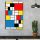 Decorative Canvas Painting by Mondrian, 45x70 cm, Suede