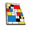 Decorative Canvas Painting by Mondrian, 45x70 cm, Suede