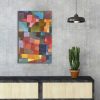 Paul Klee Decorative Canvas Painting, 45x70 cm, Suede