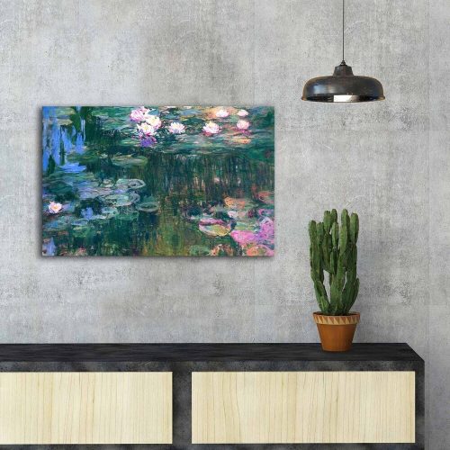 Claude Monet Decorative Canvas Painting, 45x70 cm, Suede