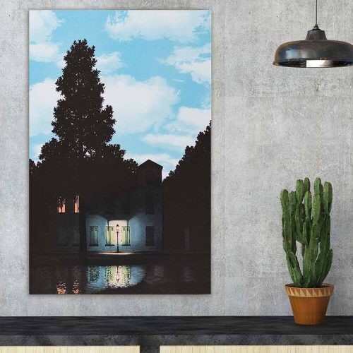 René Magritte Decorative Canvas Painting, 45x70 cm, Suede