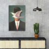Man in a Bowler Hat Canvas Art, 45x70 cm, Suede