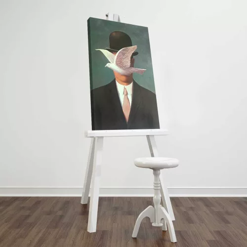 Man in a Bowler Hat Canvas Art, 45x70 cm, Suede