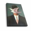 Man in a Bowler Hat Canvas Art, 45x70 cm, Suede