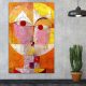 Paul Klee Decorative Canvas Painting, 45x70 cm, Suede