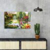 Elegant Suede Canvas Painting, 45x70 cm, Wooden Frame