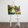 Elegant Suede Canvas Painting, 45x70 cm, Wooden Frame