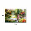 Elegant Suede Canvas Painting, 45x70 cm, Wooden Frame