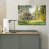 Claude Monet Decorative Canvas Painting, 70x100 cm, Suede