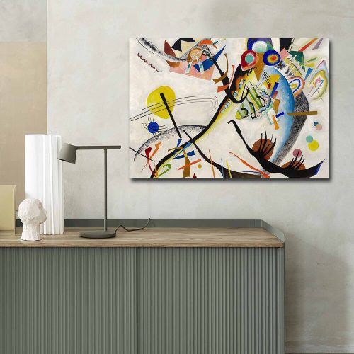 Blue Segment Canvas Art by Kandinsky, 70x100 cm, Suede