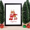 Framed MDF Wall Art, 24x29 cm, Antibacterial, UV Print